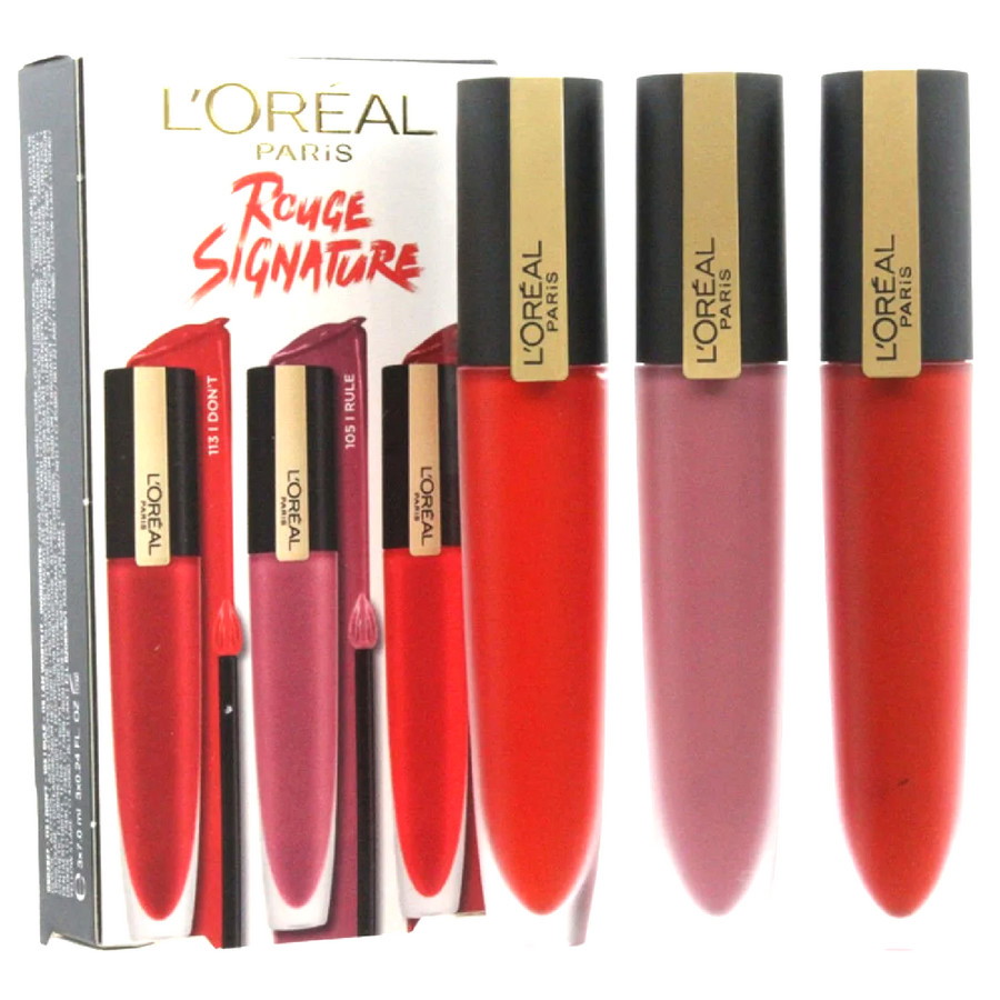 L'Oreal Ladies Rouge Signature Matte Lipstick Set Gift Set Makeup 3660732534609