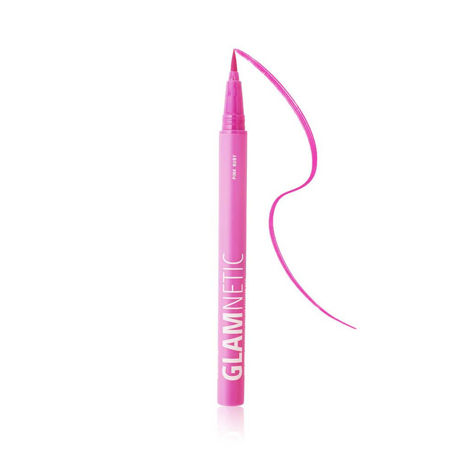 Glamnetic Ladies Soo Vivid! Colored Magnetic Felt Tip Eyeliner 1 oz Pink Ruby Makeup 850023457189