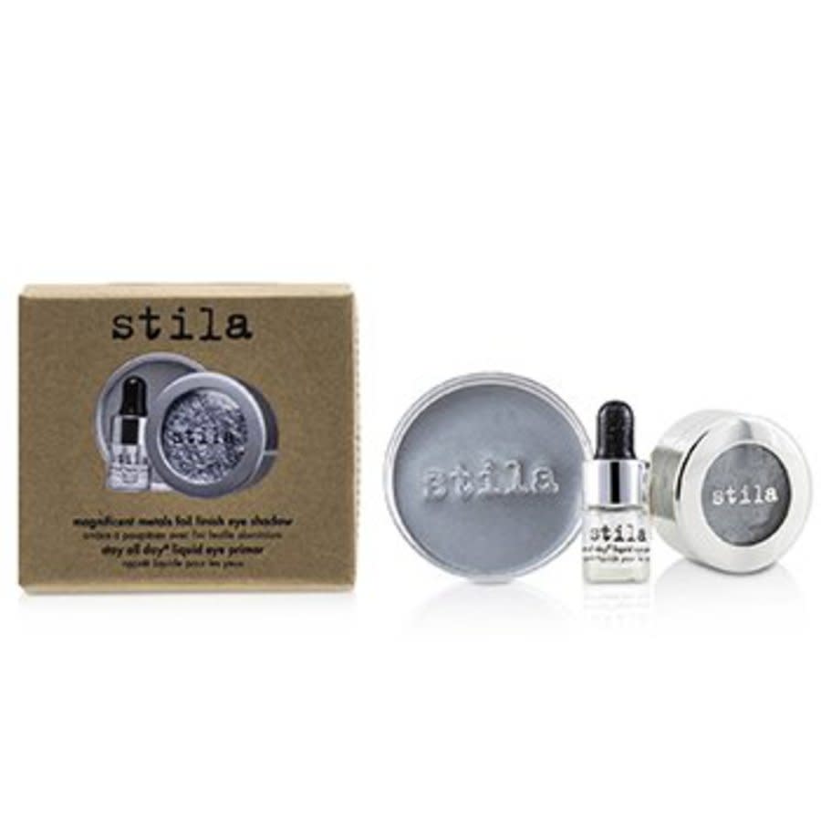 Stila Ladies Magnificent Metals Foil Finish Eye Shadow With Mini Stay All Day Liquid Eye Primer Titanium Makeup 094800345379