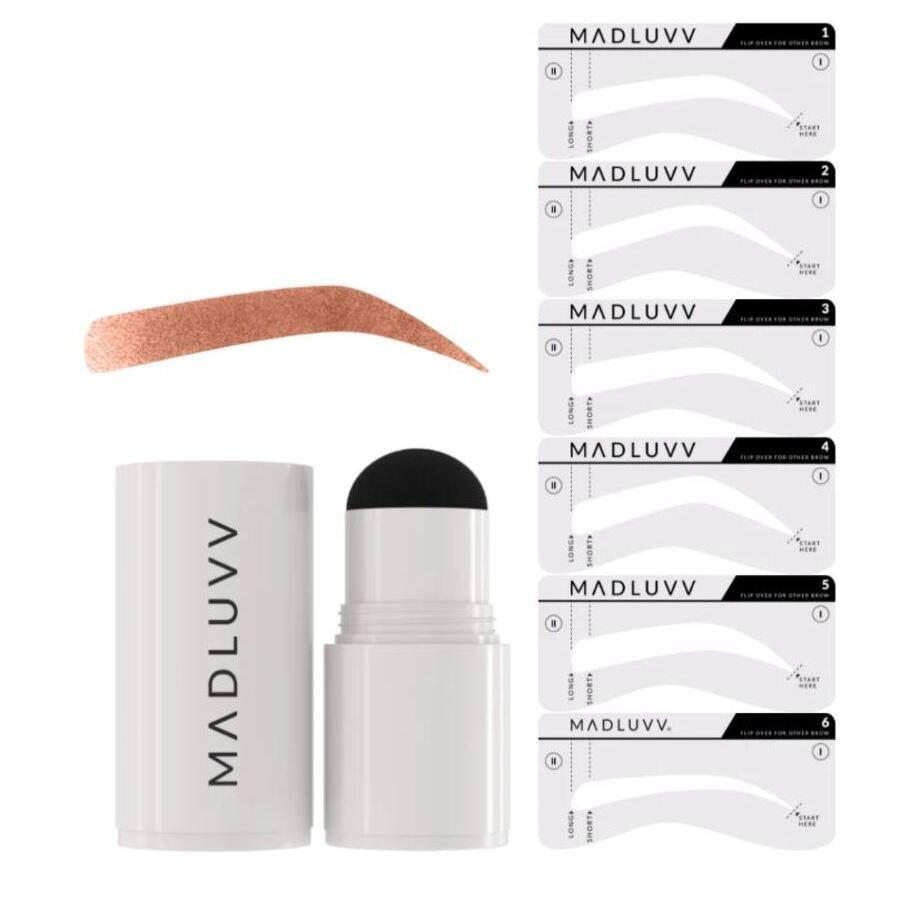 Madluvv Ladies Brow Stamp Kit 1 oz True Red Gift Set Makeup 850039252143