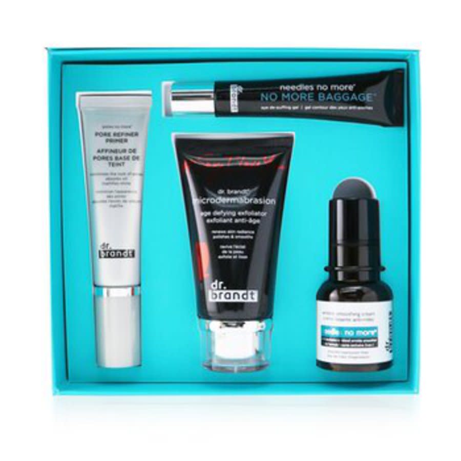 Dr. Brandt - 25 Years Of Dr. Brandt Kit: Microdermabrasion 60g+ Wrinkle Smoothing Cream 15g+ Pore Refiner Primer 30ml+ No More Baggage 15g 4pcs