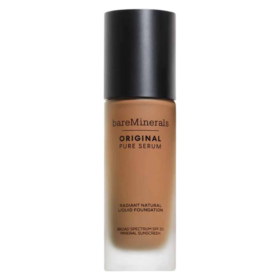 Bareminerals Ladies Original Pure Serum Radiant Natural Liquid Foundation Mineral SPF 20 1 oz Medium Deep Neutral 4.5 Makeup 194248098063