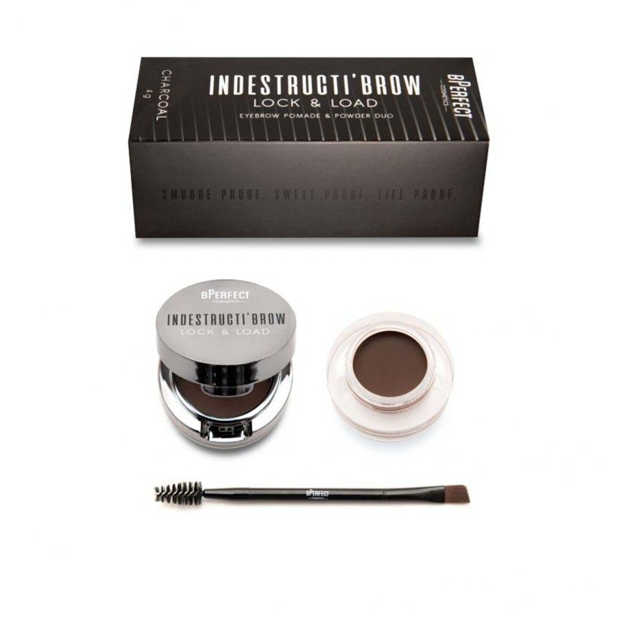 BPerfect Cosmetics Ladies Indestructi'brow Lock & Load Eyebrow Pomade & Powder Duo 4 oz Charcoal Makeup 793618273675