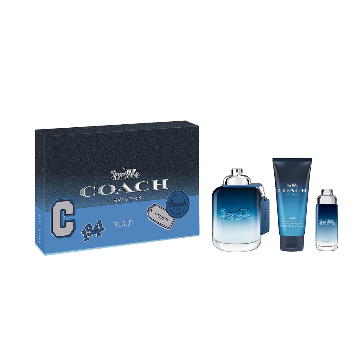 Coach Mens Blue Gift Set Fragrances 3386460157117