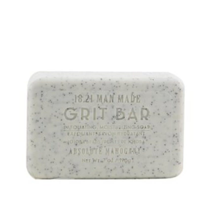 18.21 Man Made Mens Grit Bar Exfoliating, Moisturizing Soap 7 oz Absolute Mahogany Bath & Body 860004542728