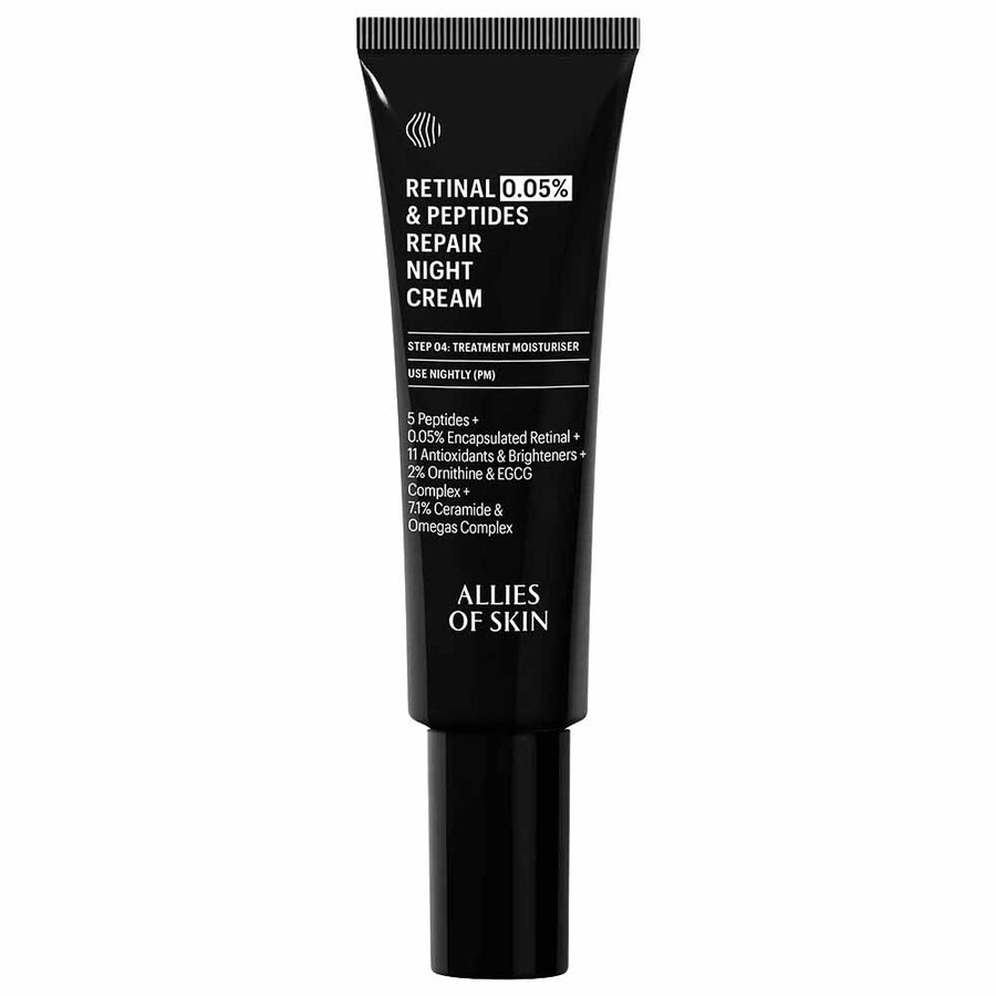 Allies of Skin 0.05% Retinal & Peptides Advanced Repair Night Cream 1.69 oz Skin Care 8885014070438