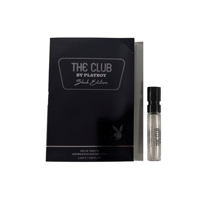 Playboy Mens The Club Black Edition EDT Spray 0.05 oz Fragrances 5050456523696