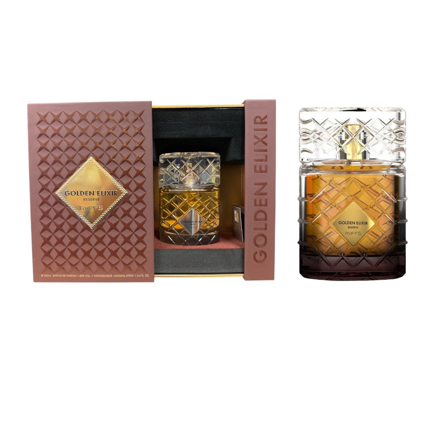 Riiffs Mens Golden Elixir Reserve EDP Spray 3.4 oz Fragrances 6297001574058