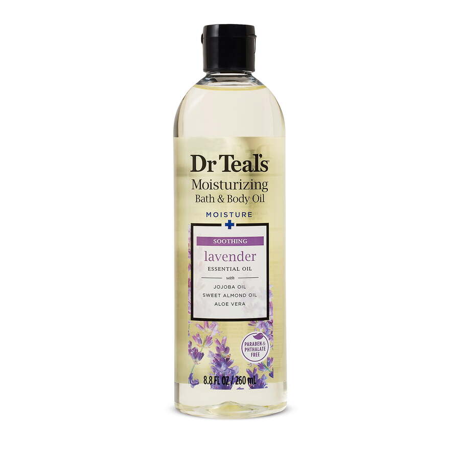 Dr Teal's Unisex Moisture + Soothing Lavender Essential Oil Body Oil 8.8 oz Fragrances 811068012818