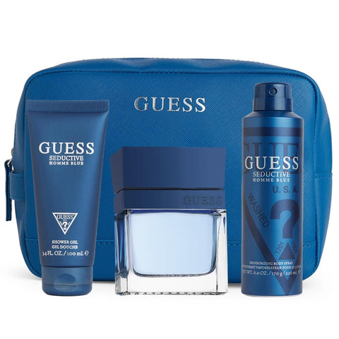Guess Mens Seductive Homme Blue Gift Set Fragrances 085715329691