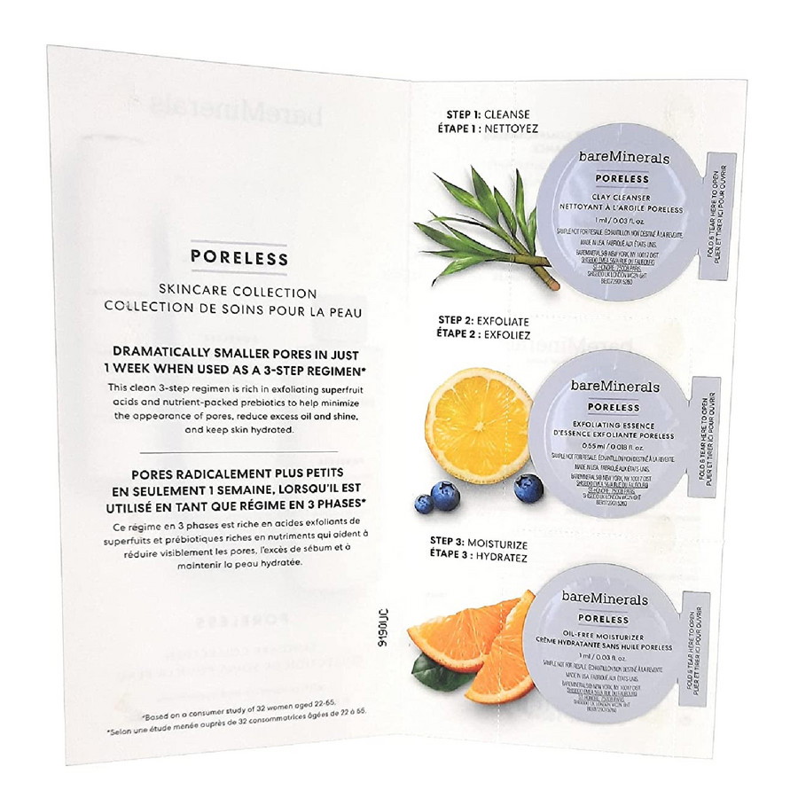 Bareminerals Ladies Poreless Skincare Sample Collection Gift Set Skin Care 098132580989