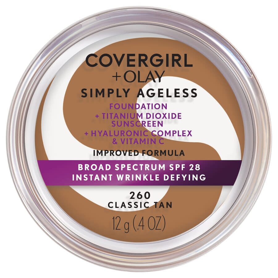 COVERGIRL Ladies Simply Ageless Instant Wrinkle Defying Foundation 1 oz Classic Tan Makeup 008100007905