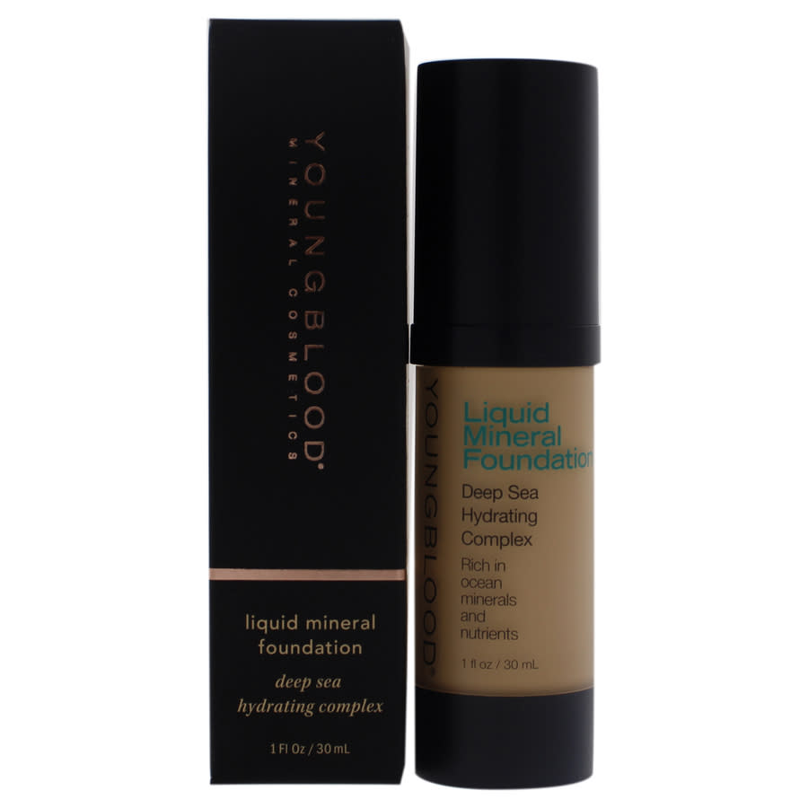 Liquid Mineral Foundation - Sand by Youngblood for Women - 1 oz Foundation