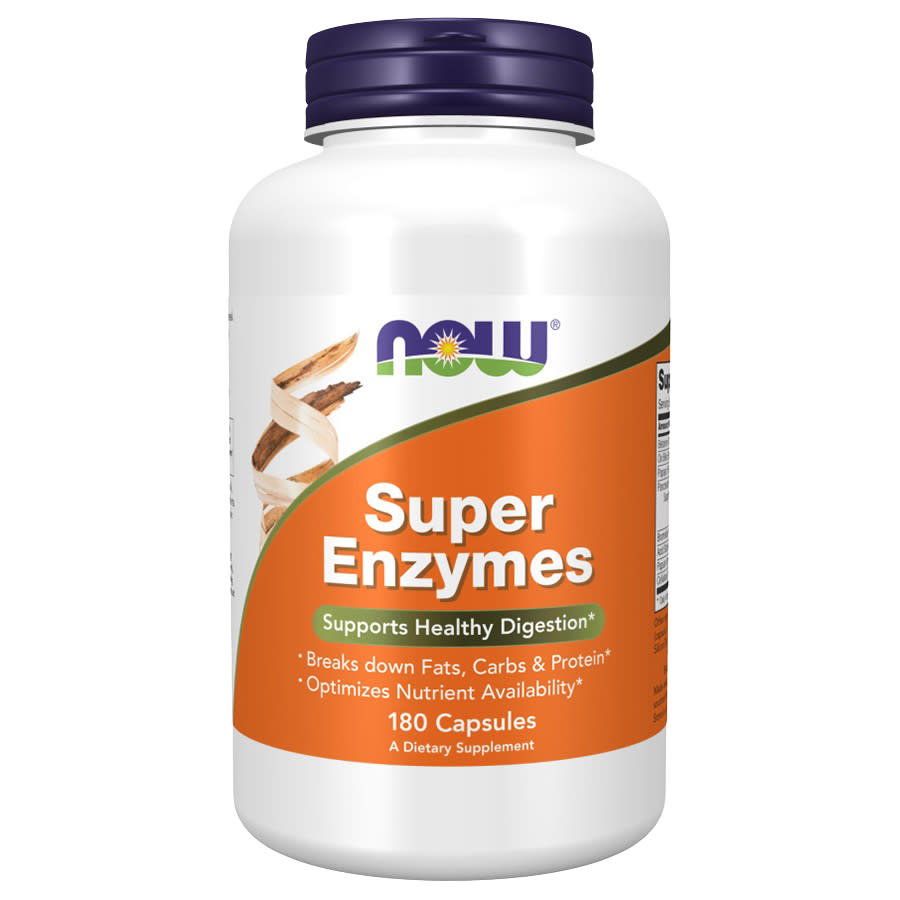 NOW Foods Super Enzymes Capsules 180 Capsules Bath & Body 733739029621