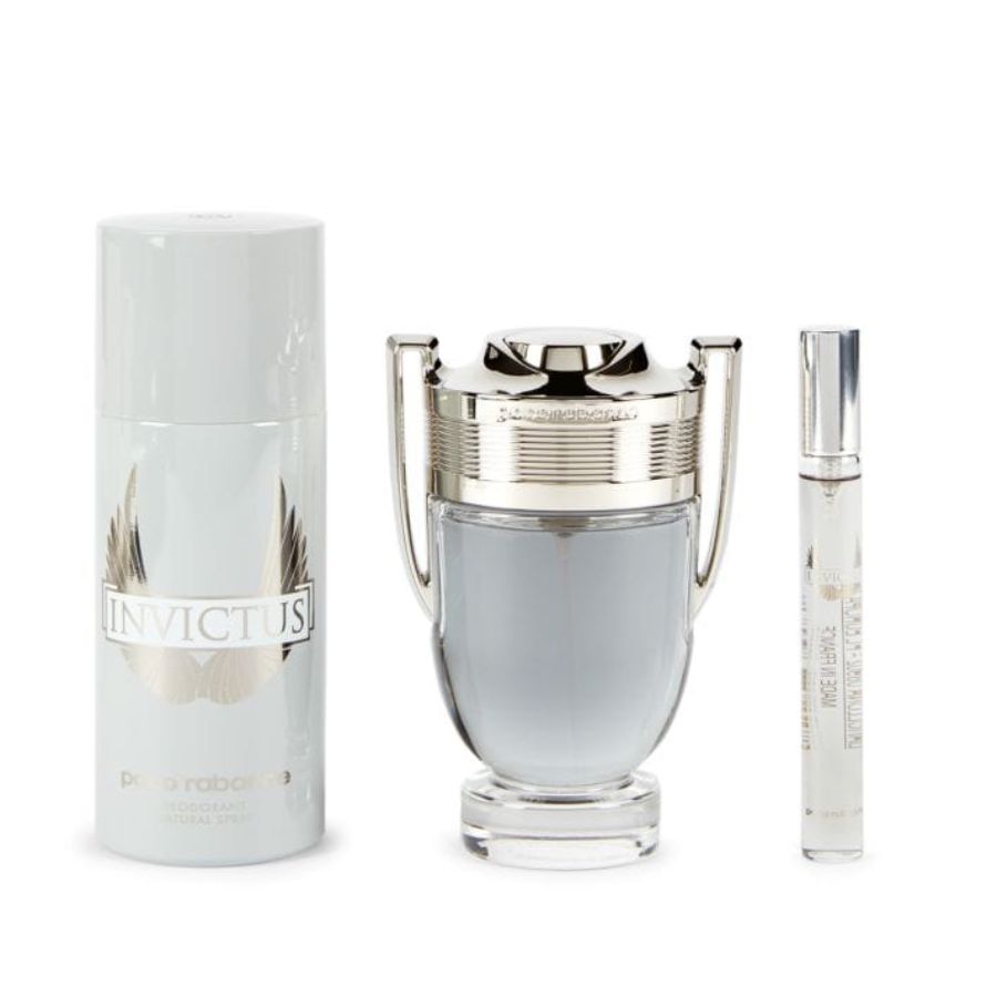 Paco Rabanne Mens Invictus Gift Set Fragrances 3349668613823
