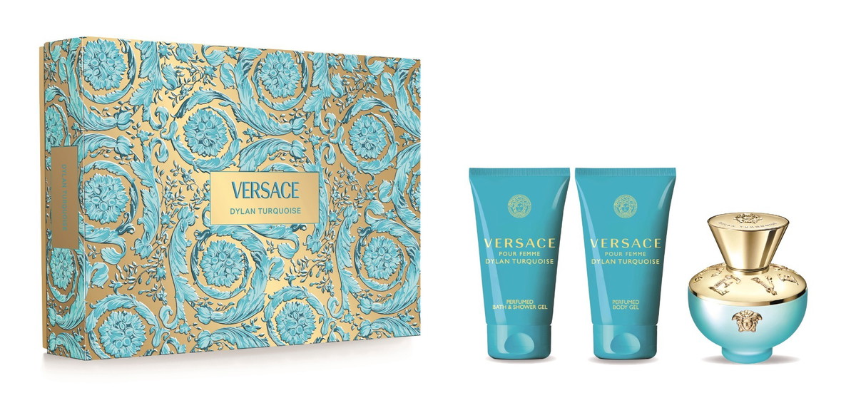 Versace Ladies Dylan Turquoise Gift Set Fragrances 8011003893379