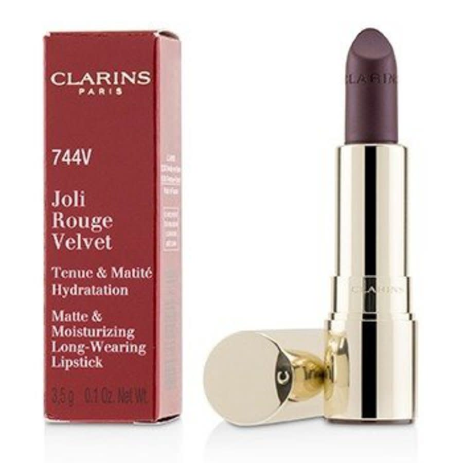 Clarins - Joli Rouge Velvet (Matte & Moisturizing Long Wearing Lipstick) - # 744V Plum 3.5g/0.1oz