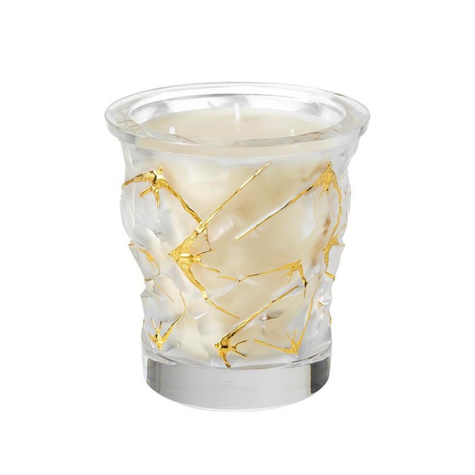 Lalique Crystal Swallow Candle Vase 26.5 Oz Scented Candle 7640111490999