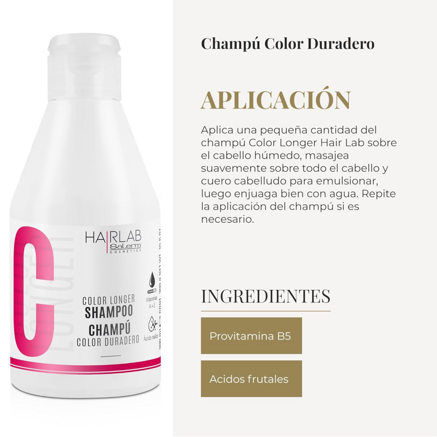 Salerm Color Longer Shampoo 10.1 oz Hair Care 8420282066167