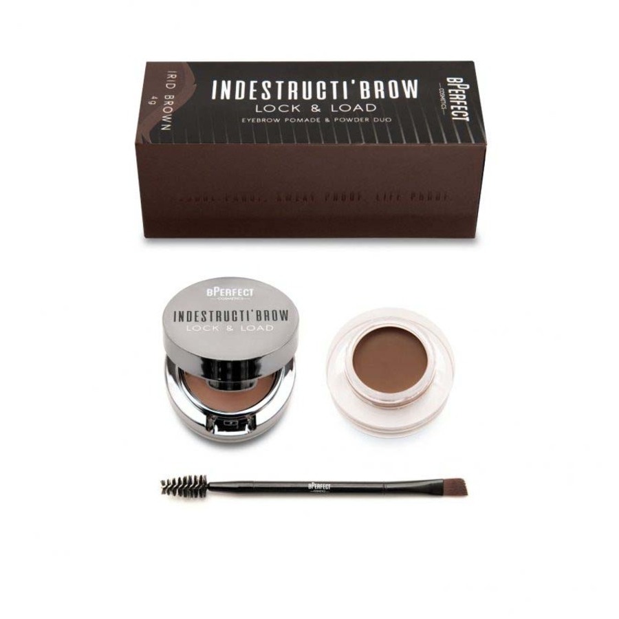BPerfect Cosmetics Ladies Indestructi'brow Lock & Load Eyebrow Pomade & Powder Duo 4 oz Irid brown Makeup 793618273644