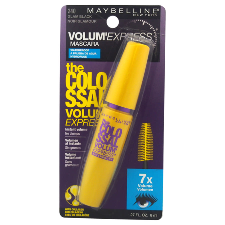 The Colossal Volum Express Waterproof Mascara - # 240 Glam Black by Maybelline for Women - 0.27 oz Mascara