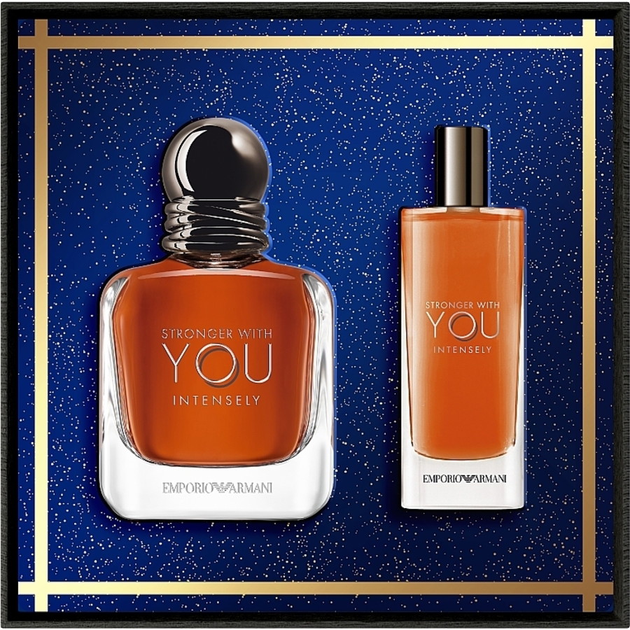 Emporio Armani Mens Stronger With You Intensely Gift Set Fragrances 3660732675661