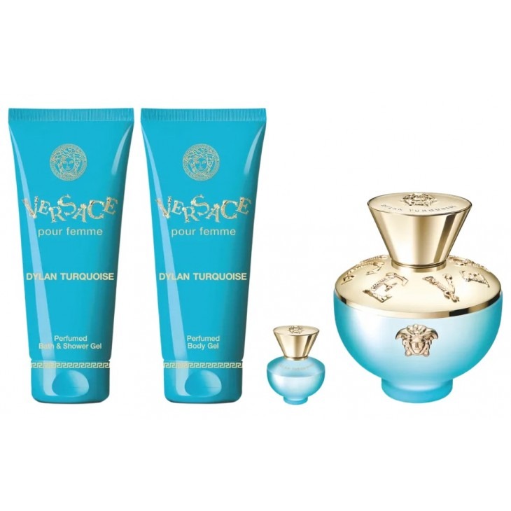 Versace Ladies Dylan Turquoise Gift Set Fragrances 8011003899883
