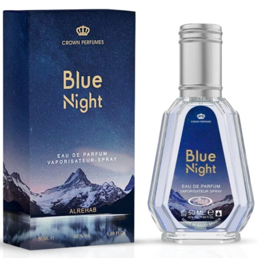 Al Rehab Mens Blue Night EDP Spray 1.7 oz Fragrances 6281110109607