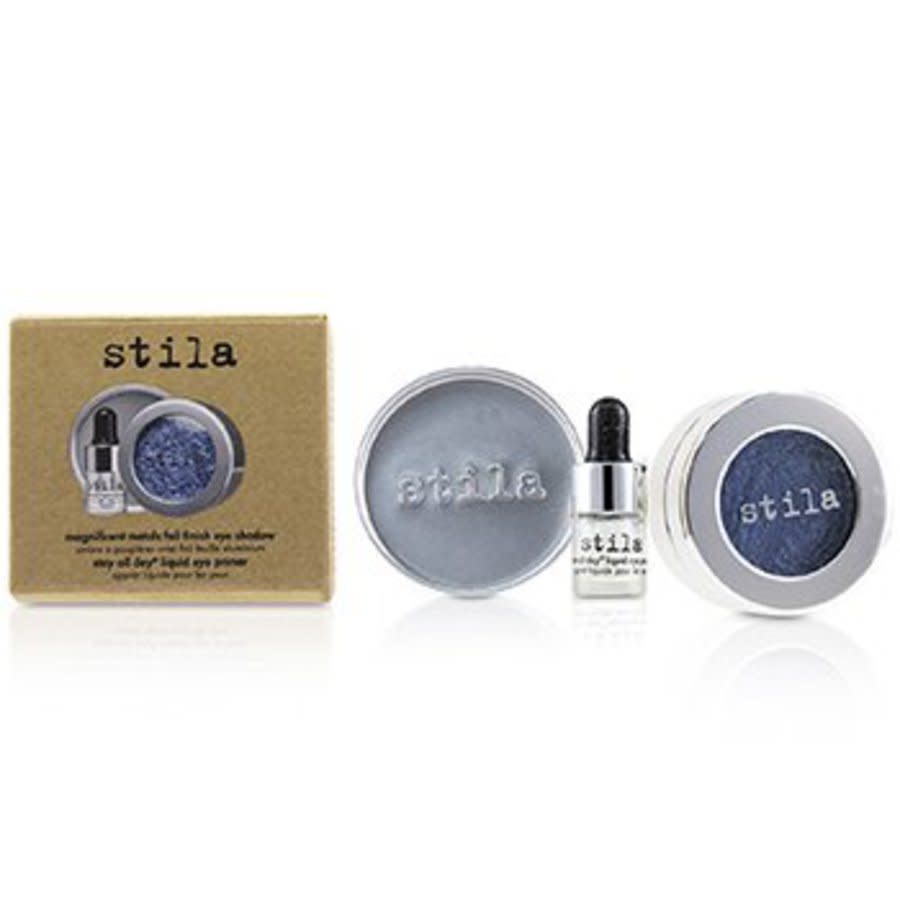 Stila Ladies Magnificent Metals Foil Finish Eye Shadow With Mini Stay All Day Liquid Eye Primer Metallic Cobalt Makeup 094800345393