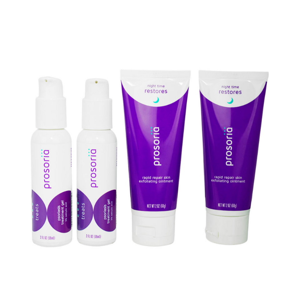 Prosoria Psoriasis Treatment System Kit 2-Month Supply 4 pcs Bath & Body 478893658471