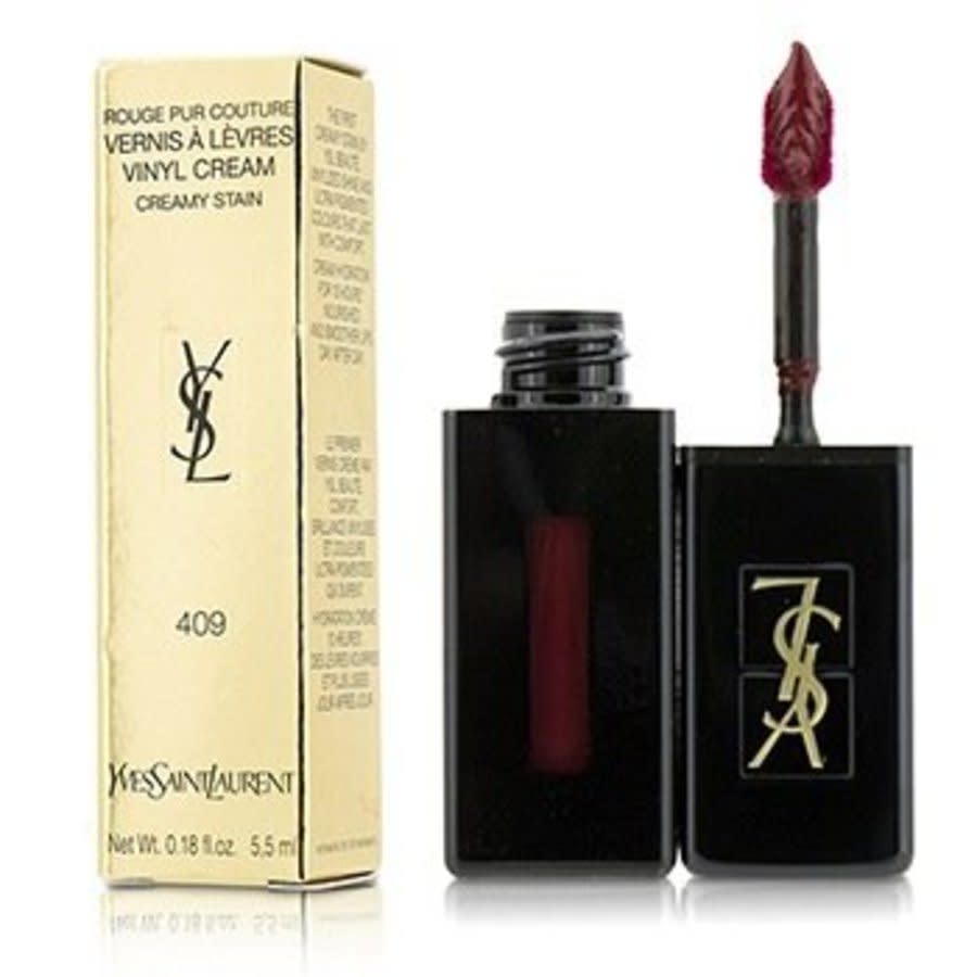 Ysl / Vinyl Cream Lip Stain (409) Burgundy Vibes .18 oz (5.5 ml)