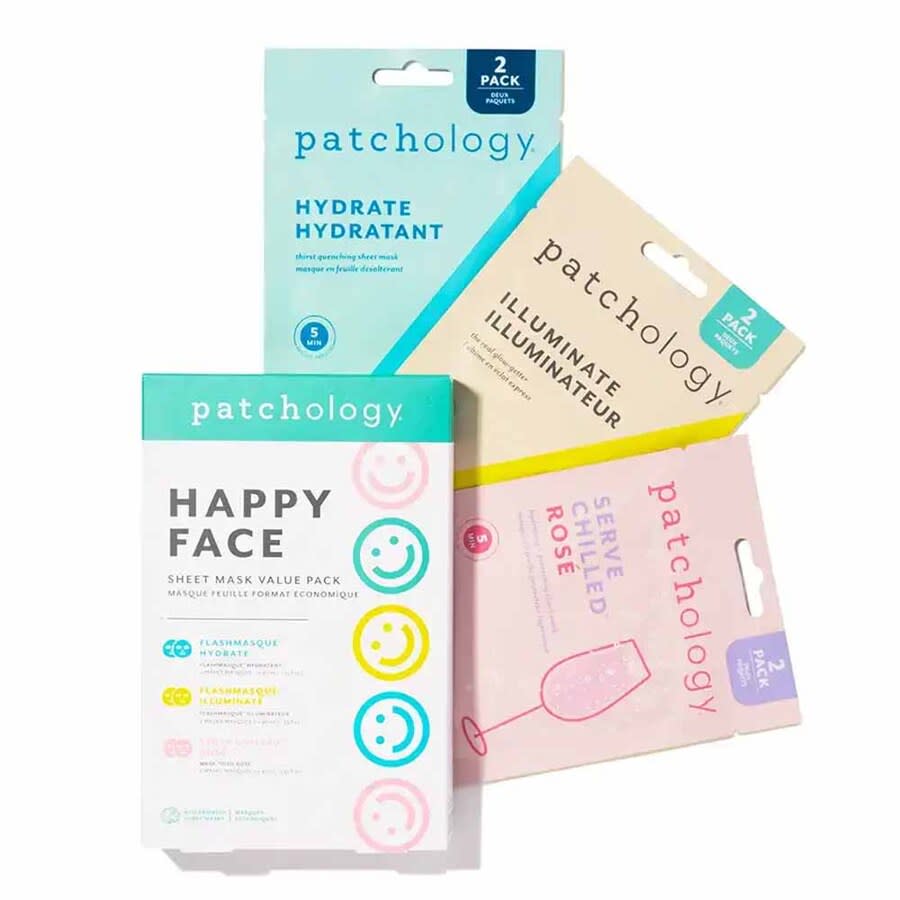 Patchology Happy Face Sheet Mask Kit 6 pc Skin Care 818262024807