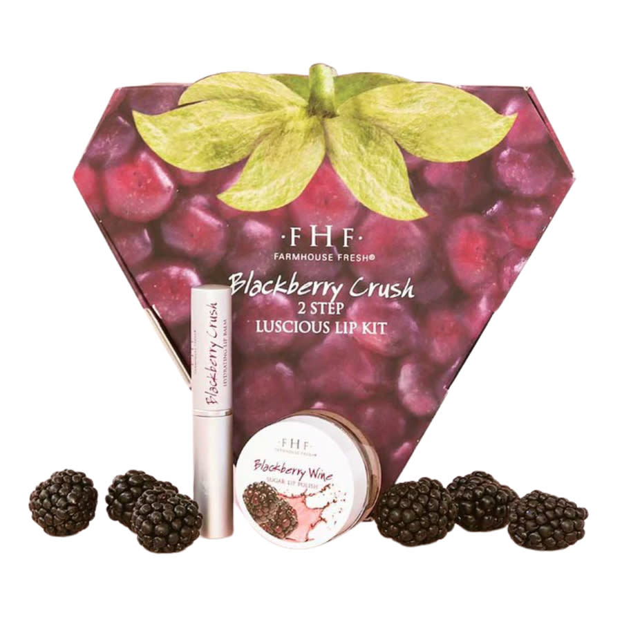 Farmhouse Fresh Blackberry Crush 2-Step Luscious Lip Kit Gift Set Skin Care 813439013752