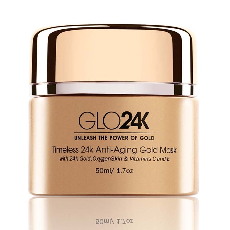 GLO24K Timeless 24k Anti-Aging Gold Mask With 24k Gold, Oxygenskin & Vitamins C And E O 1.7 oz Skin Care 302128181952