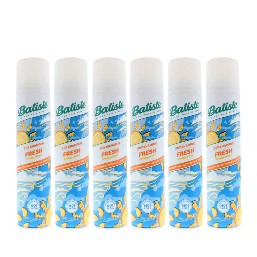 Batiste Instant Hair Refresh Dry Shampoo Fresh Breezy Citrus 200ml (6 PACK)