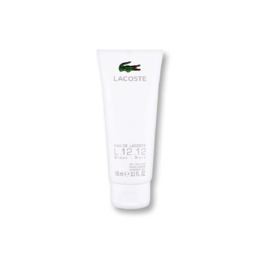 Lacoste Mens L.12.12 Blanc Shower Gel 3.3 oz Bath & Body 3386460150163
