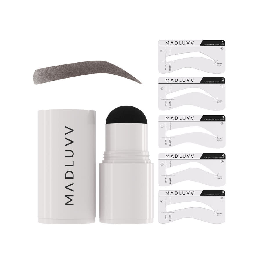Madluvv Ladies Brow Stamp Kit 1 oz Dark Brown Gift Set Makeup 632726057503