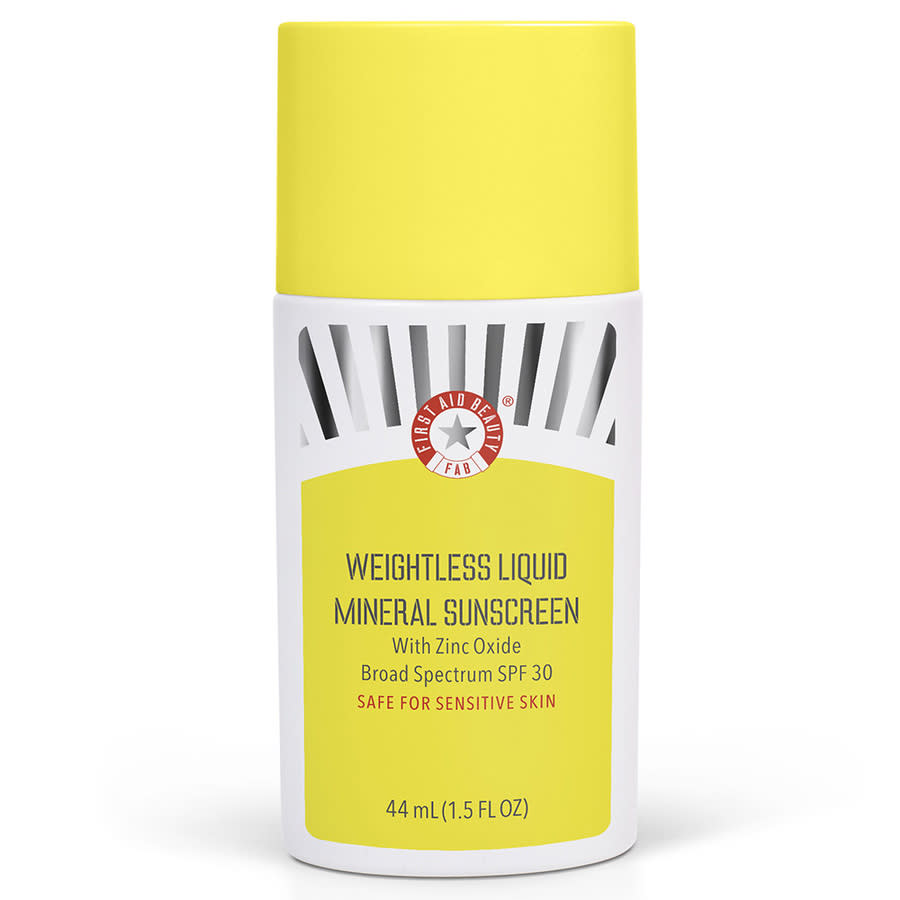 First Aid Beauty Weightless Liquid Mineral Sunscreen with Zinc Oxid 1.5 oz Skin Care 815517025213