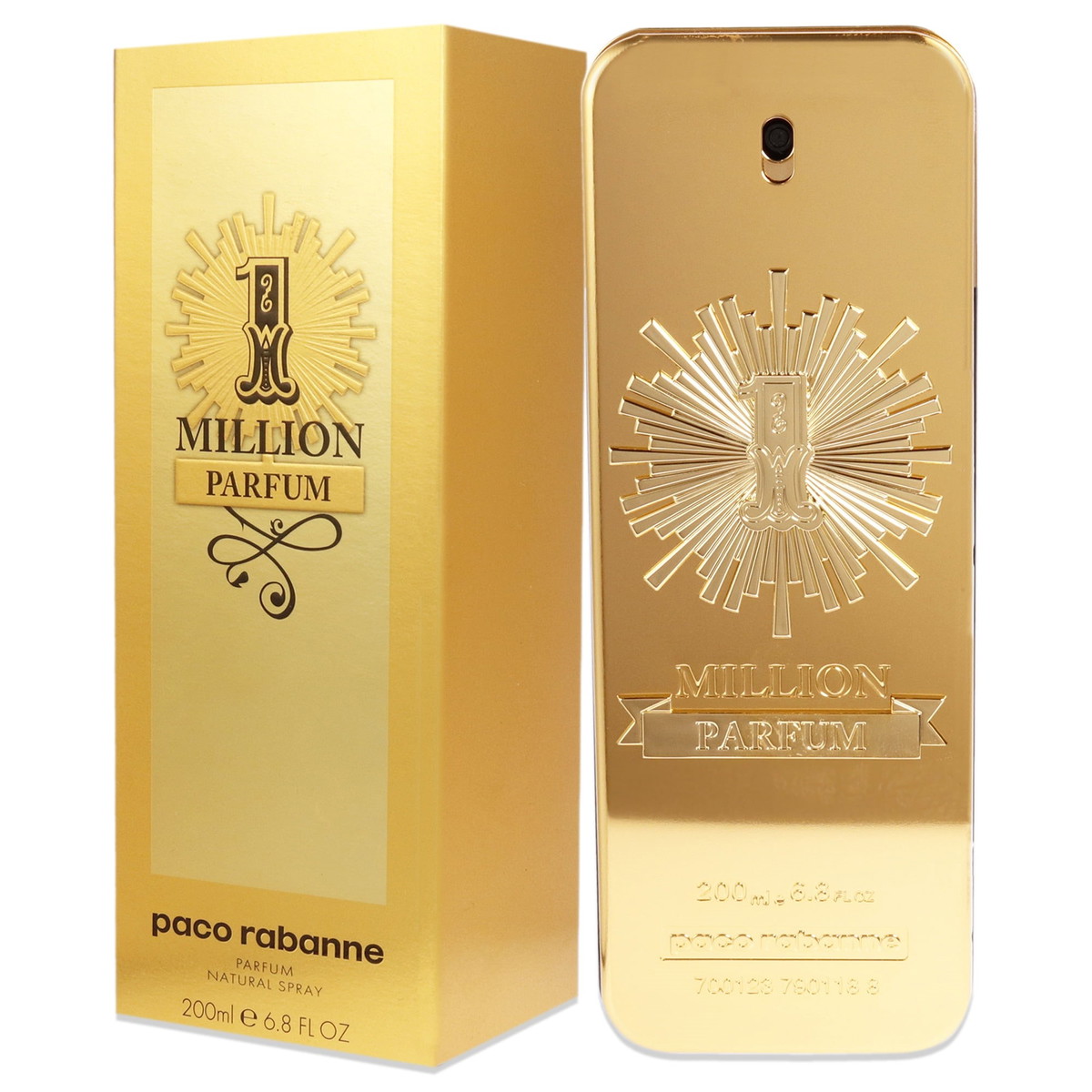 Paco Rabanne Mens 1 Million Parfum Spray 6.8 oz Fragrances 3349668581948