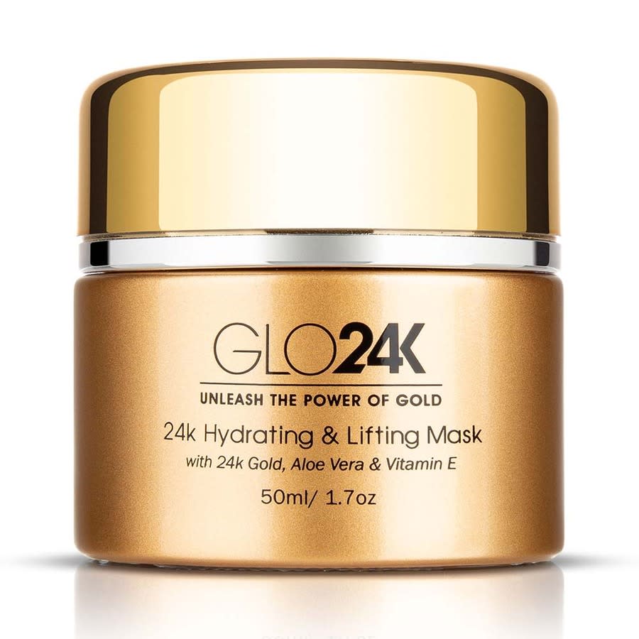 GLO24K 24k Hydrating & Lifting Mask With 24k Gold, Aloe Vera & Vitamin E 1.7 oz Skin Care 195993044374